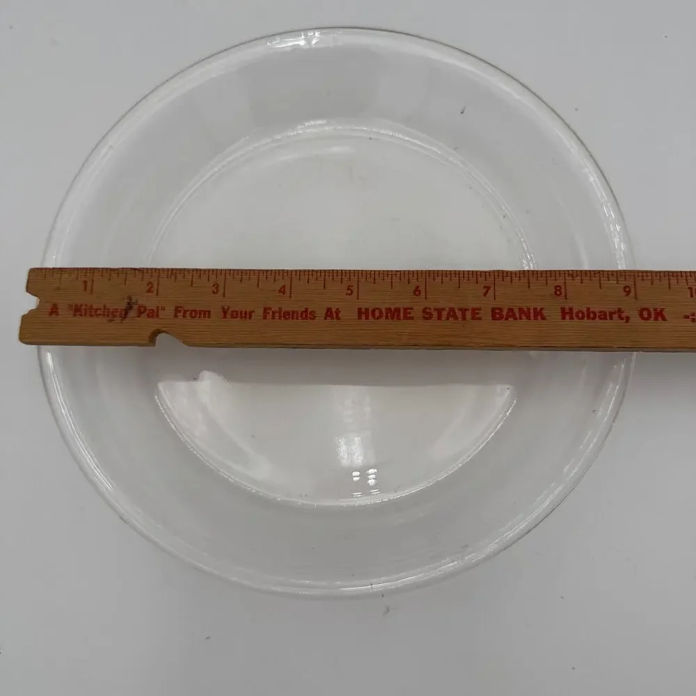 Fire King Clear Glass Pie Plate Dish 9 Inch #460 Vintage Ovenware